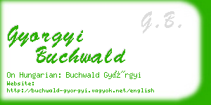 gyorgyi buchwald business card